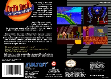 Daffy Duck - The Marvin Missions (USA) box cover back